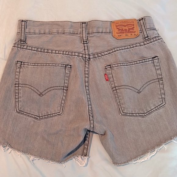 LEVI’S 514 Gray Jean Shorts Cut Offs Denim - Picture 1 of 7